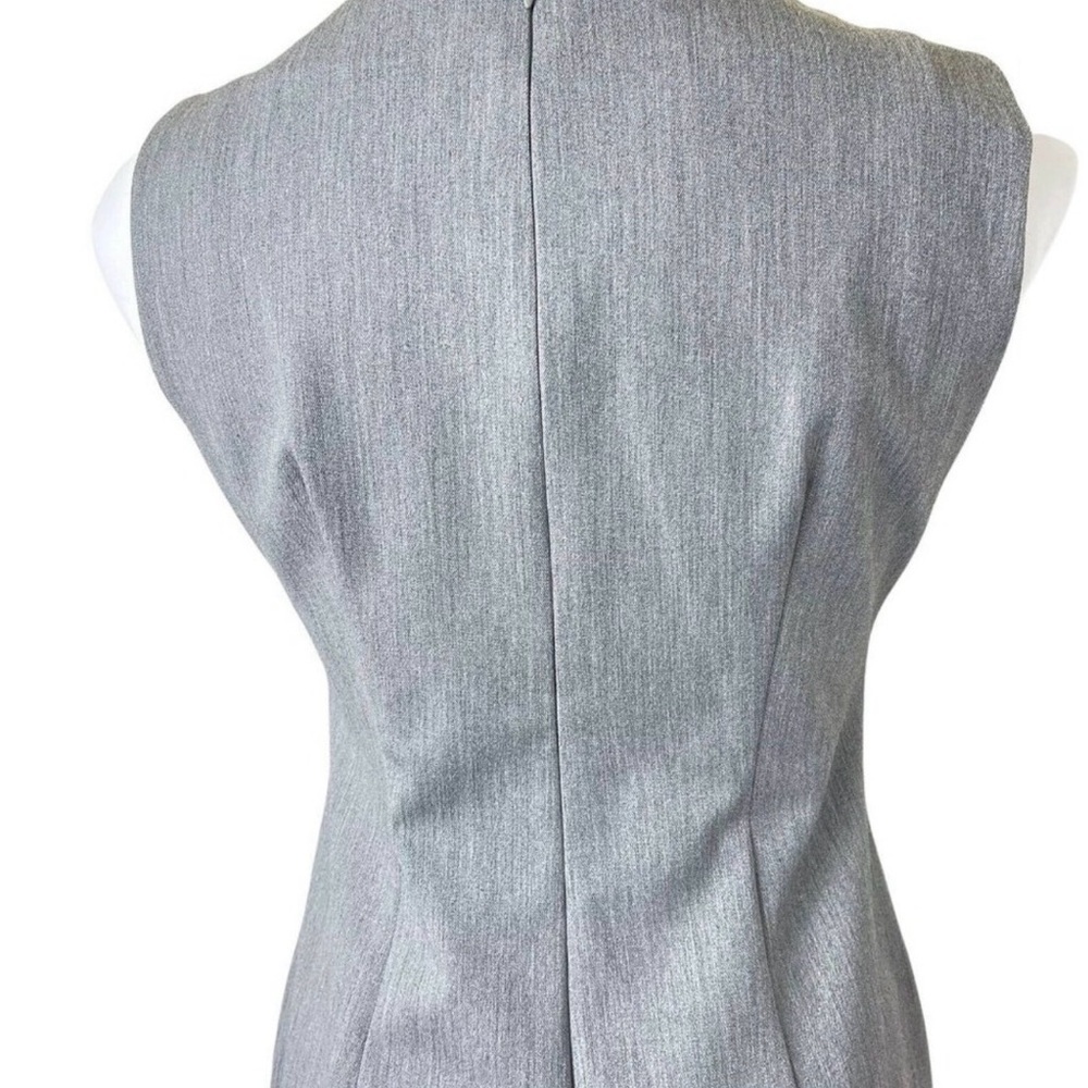 FABRIZIO GIANNI DRESS SIZE 4 GRAY SLEEVELESS BUSINESS DRESS. EXCELLENT COND - Picture 5 of 7